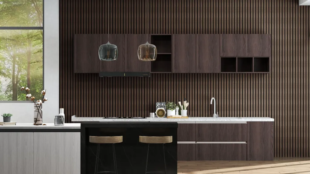 Small Slat Smoked Oak - Ornamental Plastics Co.