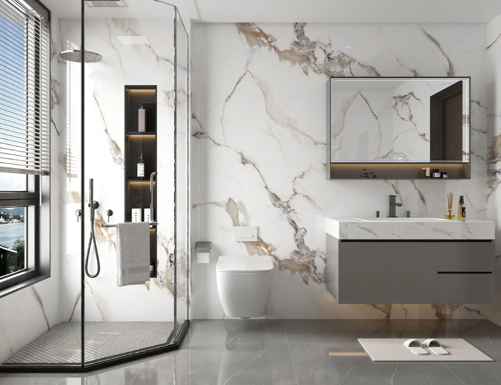 Shower Panel Bronze Carrara - Ornamental Plastics Co.