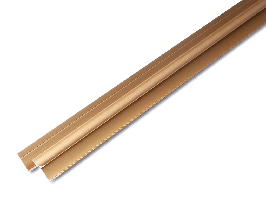 Shower Panel Internal Corner 2.4mtr - Brushed Gold