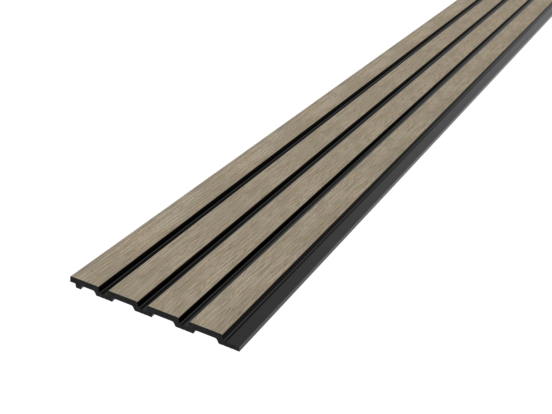 [WWP SPN (WASHED)] WaterProof Slatted Panel - Small Slats - 2400mm x 200mm x 12mm - Washed Oak