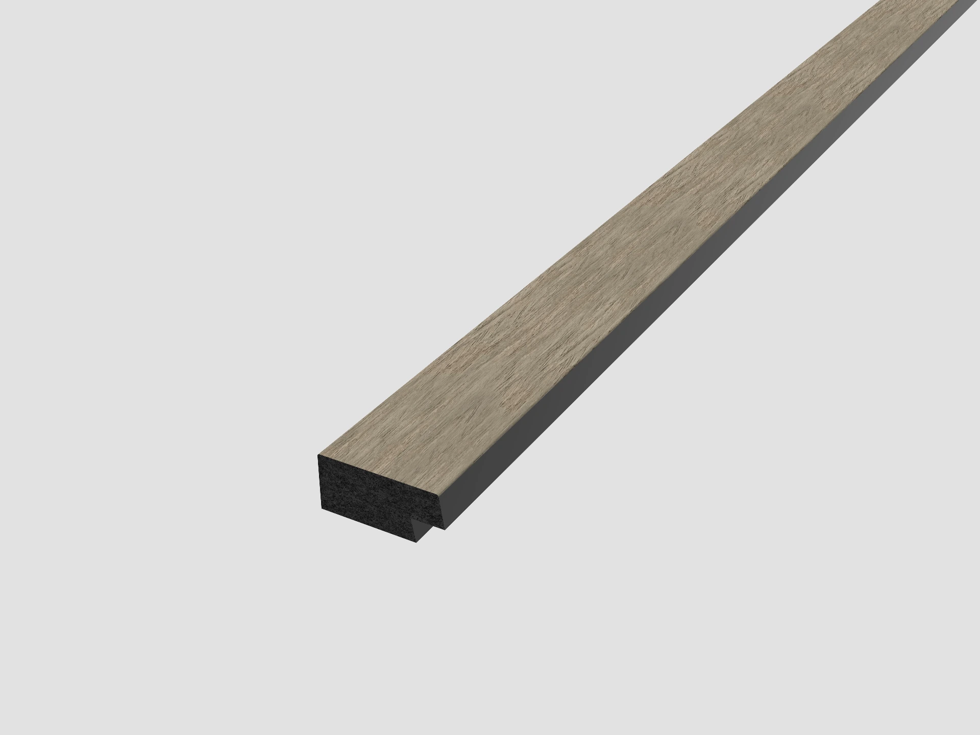 [WWP SPN EDGE WO] WaterProof Slatted Panel - Small Slats - Top/Bottom Trim 2400mm x 20mm x 12mm - Washed Oak