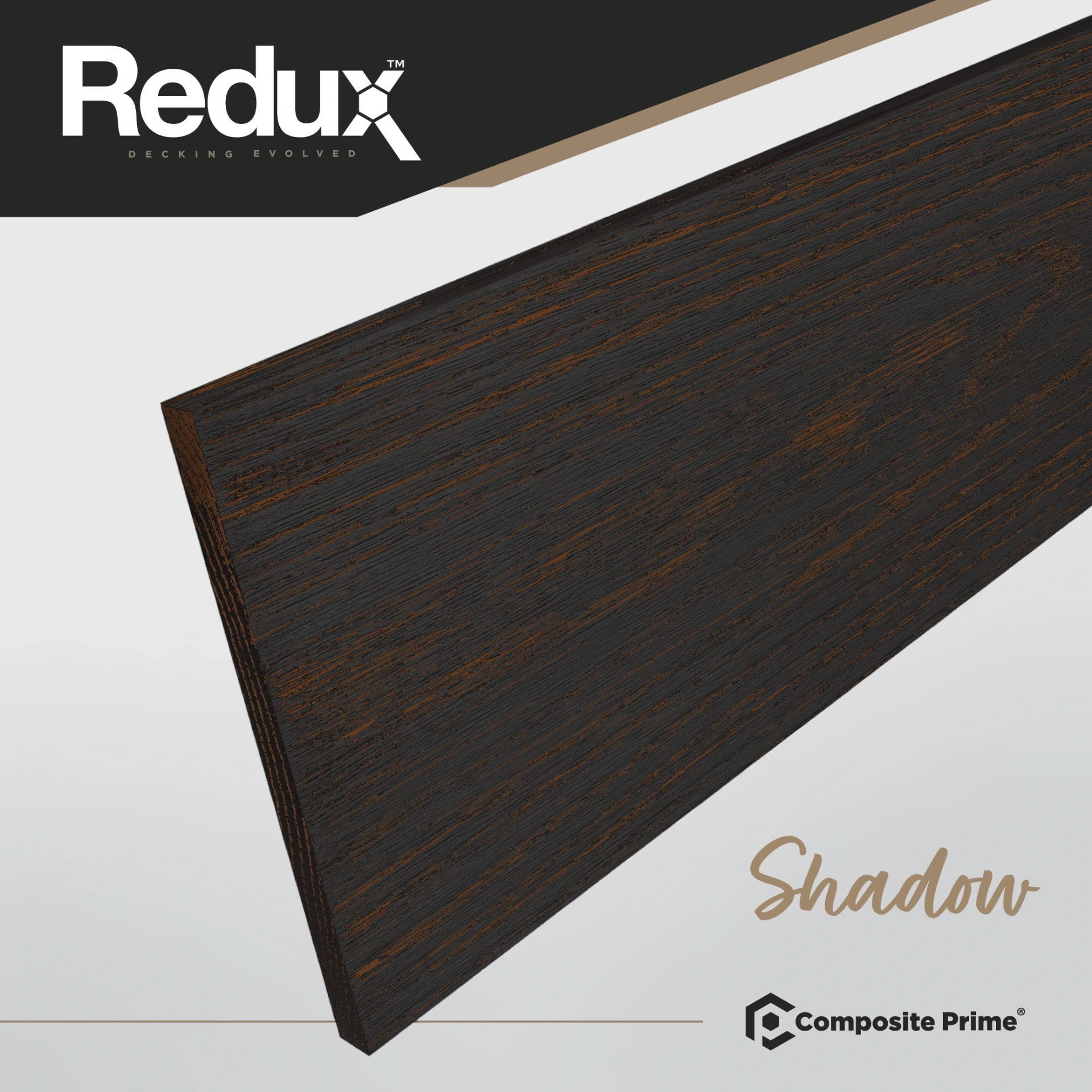 REDUX Composite Fascia Board 16mm x 187.5mm x 3600mm - Shadow