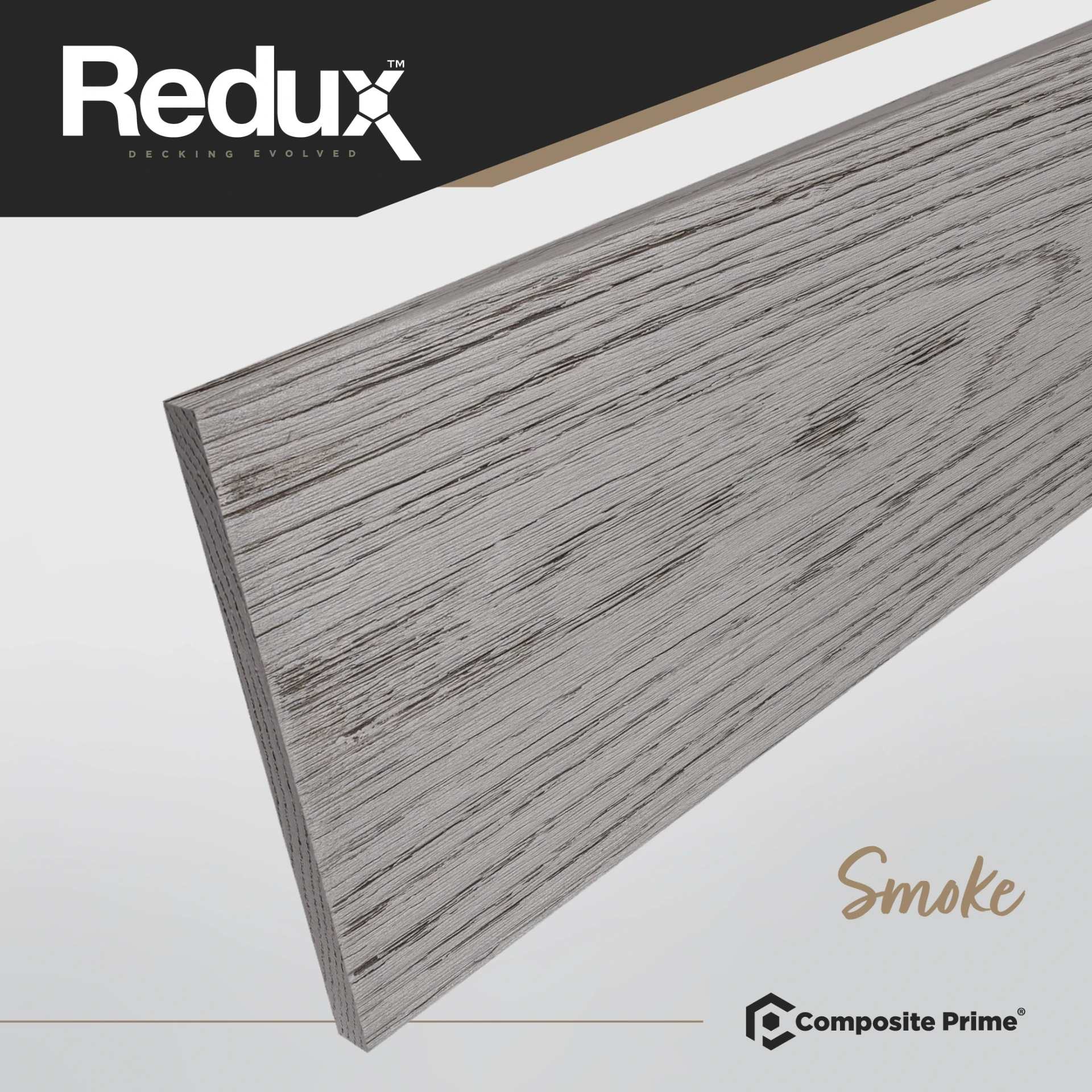 REDUX Composite Fascia Board 16mm x 187.5mm x 3600mm - Smoke