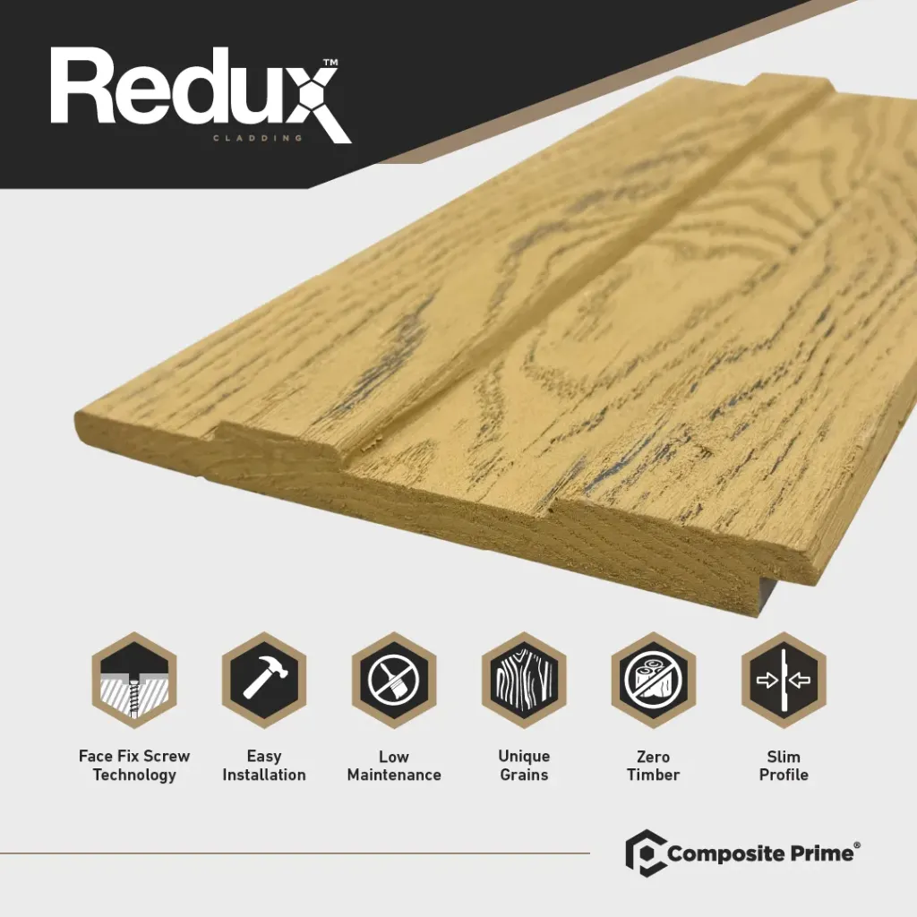 REDUX Composite Cladding 15.5mm x 179mm x 3600mm - Fawn