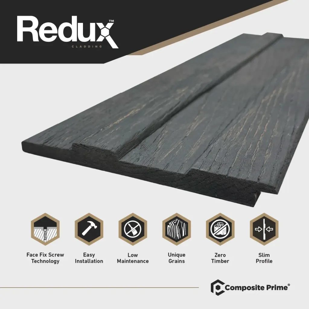 REDUX Composite Cladding 15.5mm x 179mm x 3600mm - Shadow