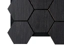 Hex Panel 655mm x 535mm - Charcoal Oak