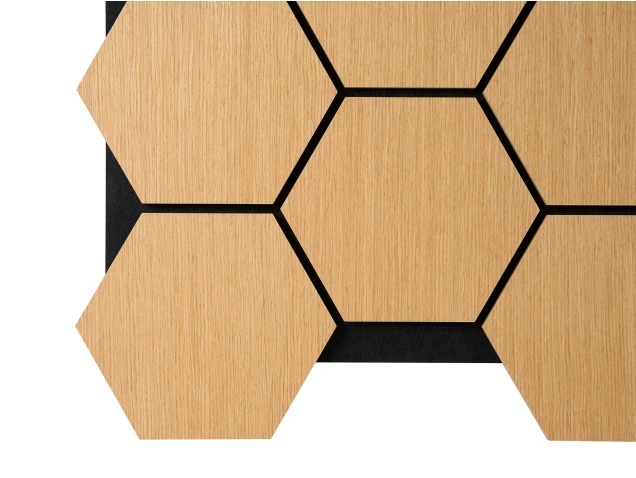Hex Panel 655mm x 535mm - Natural Oak