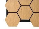 Hex Panel 655mm x 535mm - Natural Oak
