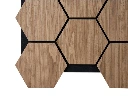 Hex Panel 655mm x 535mm - Walnut