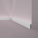 Skirting With Top LED Cut-Out 80mm x 23mm x 2000mm - White Primed